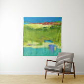 Tenture Notes de champ - Art vert Abstrait (En situation)