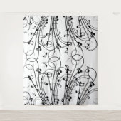 Tenture Notes de musique fantaisie (Devant)