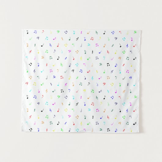 Tenture Notes musicales (Devant (Horizontal))