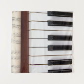Tenture notes musicales sur l'arrière - plan d'une pianoac (Devant (Horizontal))