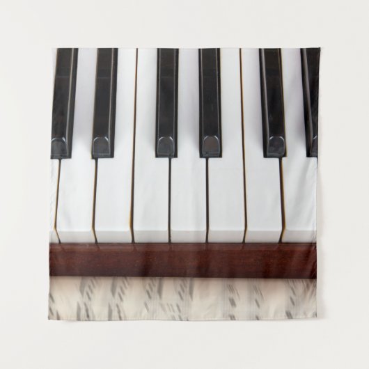 Tenture notes musicales sur l'arrière - plan d'une pianoac (Devant)