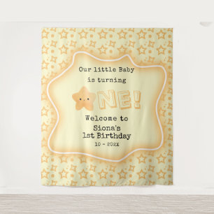 Tenture Notre bébé a un an Une étoile mignonne 1er anniver