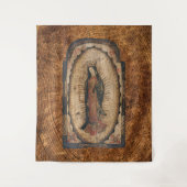 Tenture Notre-Dame de Guadalupe Vierge Marie Bois Look (Devant)