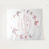 Tenture Notre Petit Papillon Soft Rose Anniversaire (Devant (Horizontal))