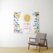 Tenture Notre petit soleil boho floral UN (En situation (horizontale))
