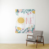 Tenture Notre petit soleil boho floral UN (En situation)