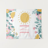 Tenture Notre petit soleil boho floral UN (Devant (Horizontal))