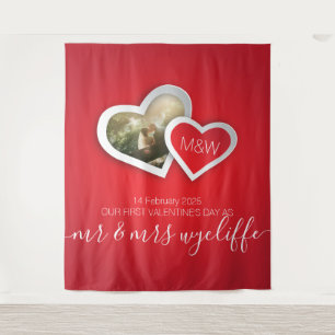 Tenture Notre premier jour de la Saint-Valentin en tant qu