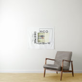 Tenture Notre premier Noël ajouter le nom du couple photo  (En situation (horizontale))