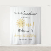 Tenture Notre soleil devient un joli décor d'anniversaire (Devant)