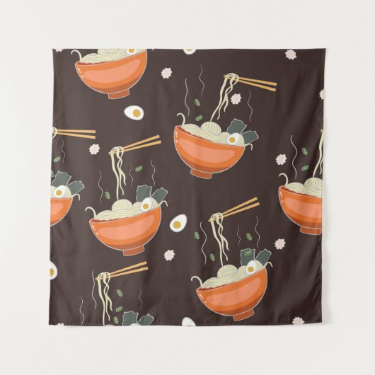 Tenture Nouilles Ramen : Graphiques Vintages (Devant)
