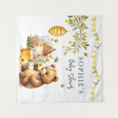 Tenture Nounours Miel Chou Baby Shower (Devant (Horizontal))