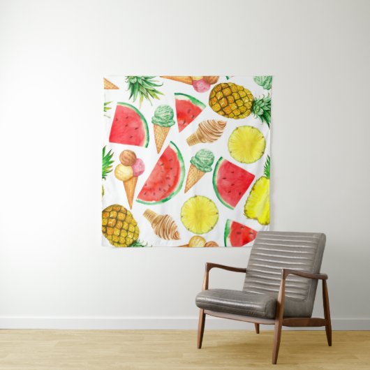 Tenture Nourriture d'été : pastèque Crème glacée (En situation (horizontale))