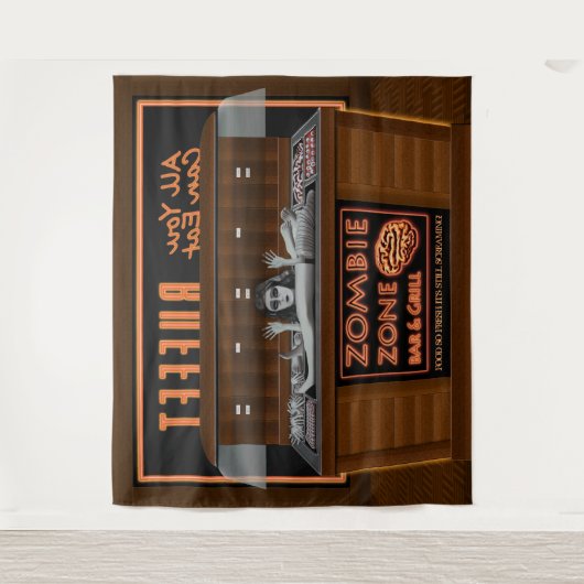 Tenture Nourriture Zombie Tout Ce Que Vous Pouvez Manger B (Devant)