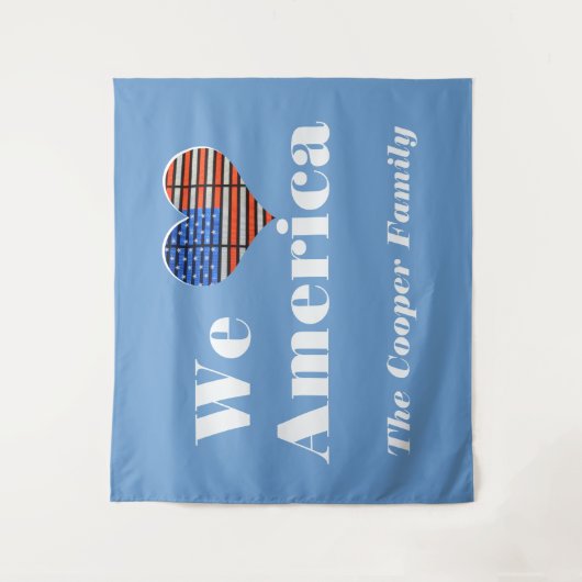 Tenture Nous aimons l'Amérique (Devant)