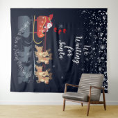 Tenture Nous attendons Père Noël Ho ! Ho ! Ho ! Vacances d (En situation (horizontale))