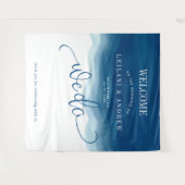 Tenture Nous faisons Blue Ombre Mariage d'aquarelle (Devant (Horizontal))