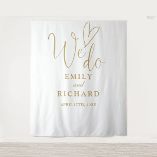 Tenture Nous faisons Chic Gold Mariage Photo fond