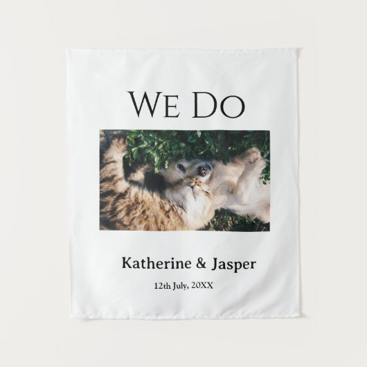 Tenture Nous faisons des noms de compagnie de mariage phot (Devant)