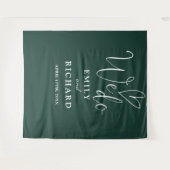 Tenture Nous faisons Emerald Green Mariage Fond photo (Devant (Horizontal))