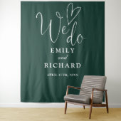 Tenture Nous faisons Emerald Green Mariage Fond photo (En situation)