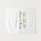 Tenture Nous faisons encore couple nom date champagne or v (Devant (Horizontal))