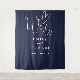 Tenture Nous faisons Marine Blue Mariage Photo fond