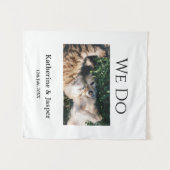 Tenture Nous faisons nom de compagnie de mariage photo dat (Devant (Horizontal))