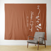 Tenture Nous faisons Script Heart Mariage Photo Prop fond (En situation (horizontale))