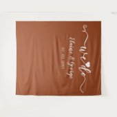 Tenture Nous faisons Script Heart Mariage Photo Prop fond (Devant (Horizontal))