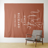 Tenture Nous faisons Terracotta Mariage Photo fond (En situation (horizontale))