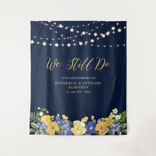 Tenture Nous le faisons toujours | String Lights Mariage A (Devant)