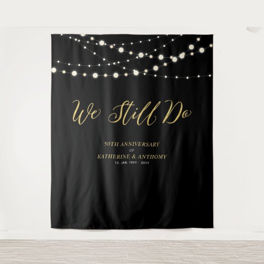 Tenture Nous le faisons toujours | String Lights Mariage A (Devant)