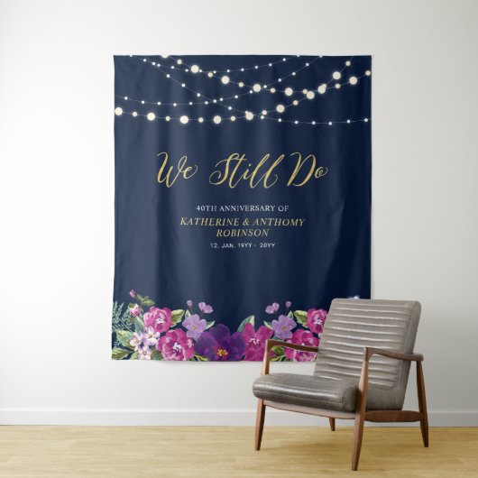 Tenture Nous le faisons toujours | String Lights Mariage A (En situation)