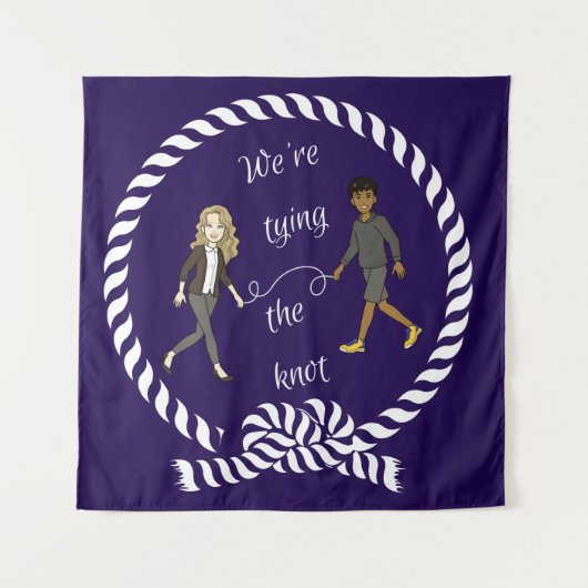 Tenture Nous nouons le nœud Marin Colore Anime (Devant)