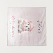 Tenture Nous pouvons attendre le Baby shower d'hiver arriè (Devant (Horizontal))