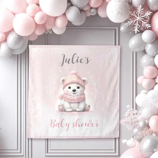 Tenture Nous pouvons attendre le Baby shower d'hiver arriè
