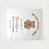 Tenture Nous pouvons attendre tôt Teddy Bear Baby shower f (Devant (Horizontal))