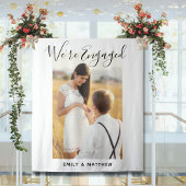 Tenture Nous sommes fiancés Fête de fiançailles avec photo