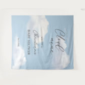 Tenture Nous sommes sur Cloud 9 Blue Boy Baby Shower Panne (Devant (Horizontal))