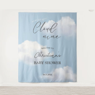 Tenture Nous sommes sur Cloud 9 Blue Boy Baby Shower Panne