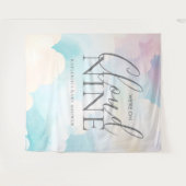 Tenture Nous sommes sur Cloud Nine Baby shower Backdrop (Devant (Horizontal))