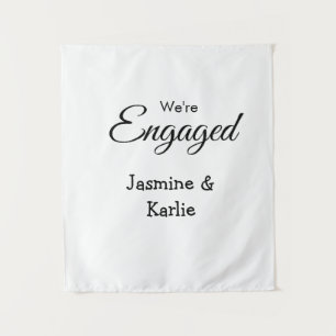 Tenture Nous sommes un couple fiancé nom romantique simple