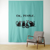 Tenture Nouveaux gens drôle Meowny Chats Noirs (En situation)