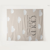 Tenture Nuage naturel beige neuf douche moderne design (Devant (Horizontal))