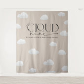 Tenture Nuage naturel beige neuf douche moderne design (Devant)