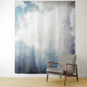 Tenture Nuages Blancs Paisibles et Ciel Bleu Grunge (En situation)