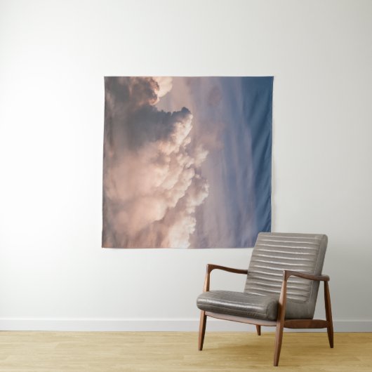 TENTURE NUAGES BLANCS SOUS CIEL BLEU (En situation (horizontale))