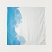 TENTURE NUAGES BLEUS SOUS LE CIEL BLANC (Devant (Horizontal))