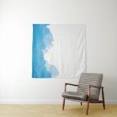 TENTURE NUAGES BLEUS SOUS LE CIEL BLANC (En situation (horizontale))